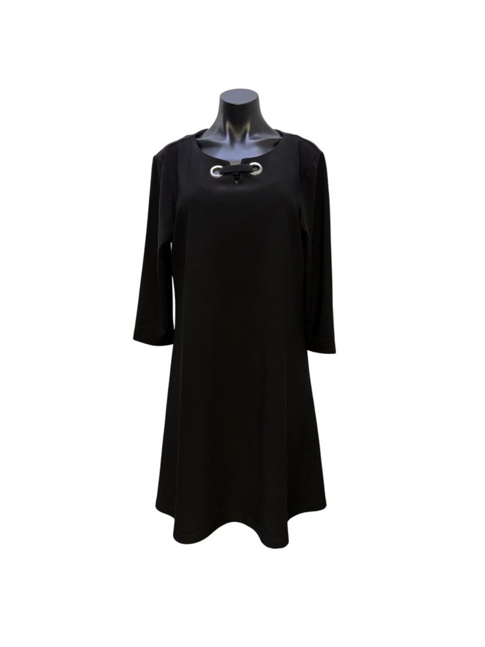 NWT Scapa Lauren Perre Black Dress 3/4 Sleeves XL